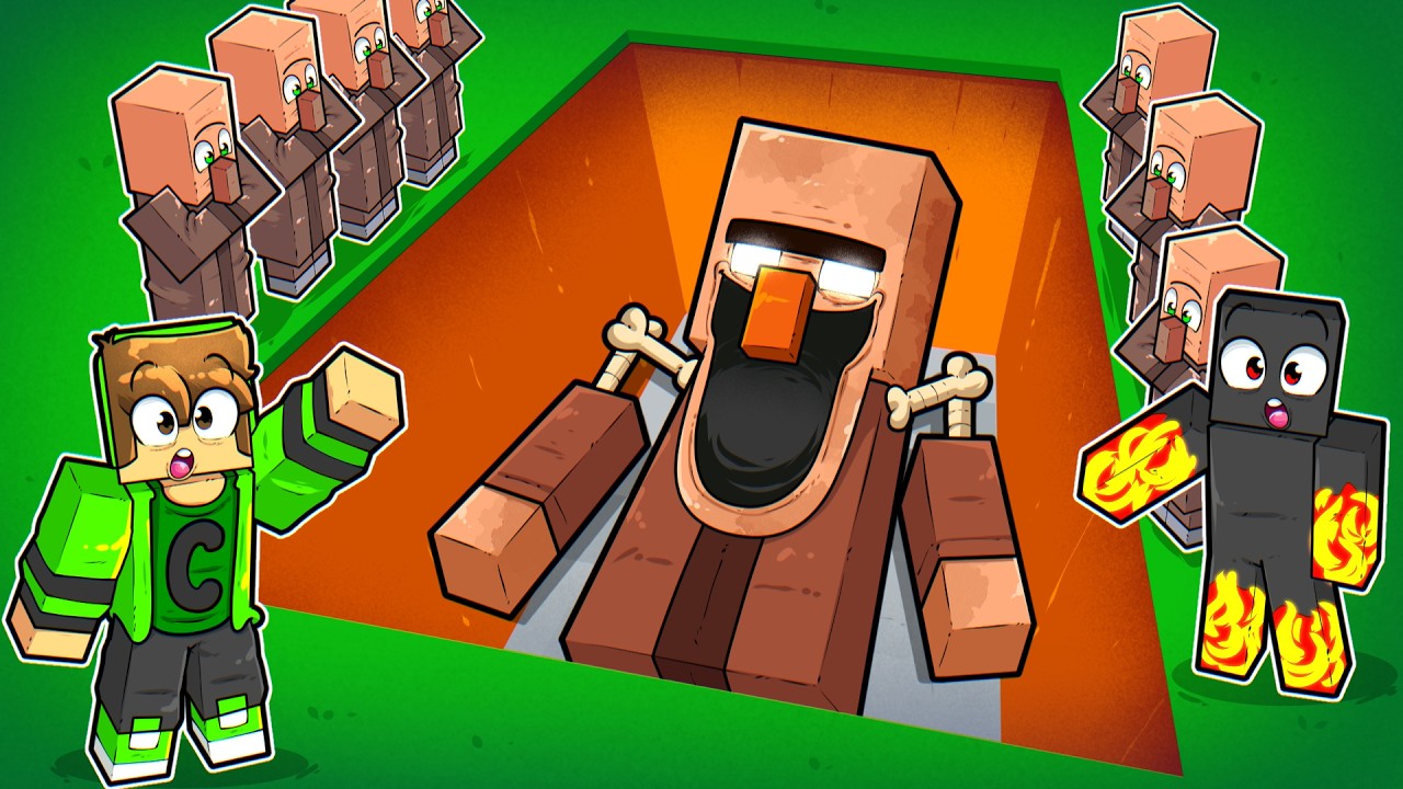 Encontrei o VILLAGER ENTERRADO no BURACO no MINECRAFT!
