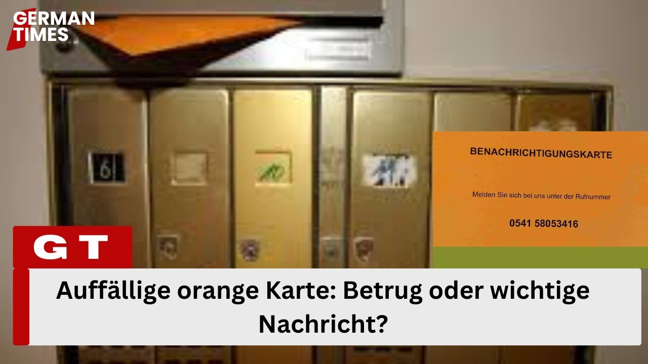 Orange Karte Im Briefkasten