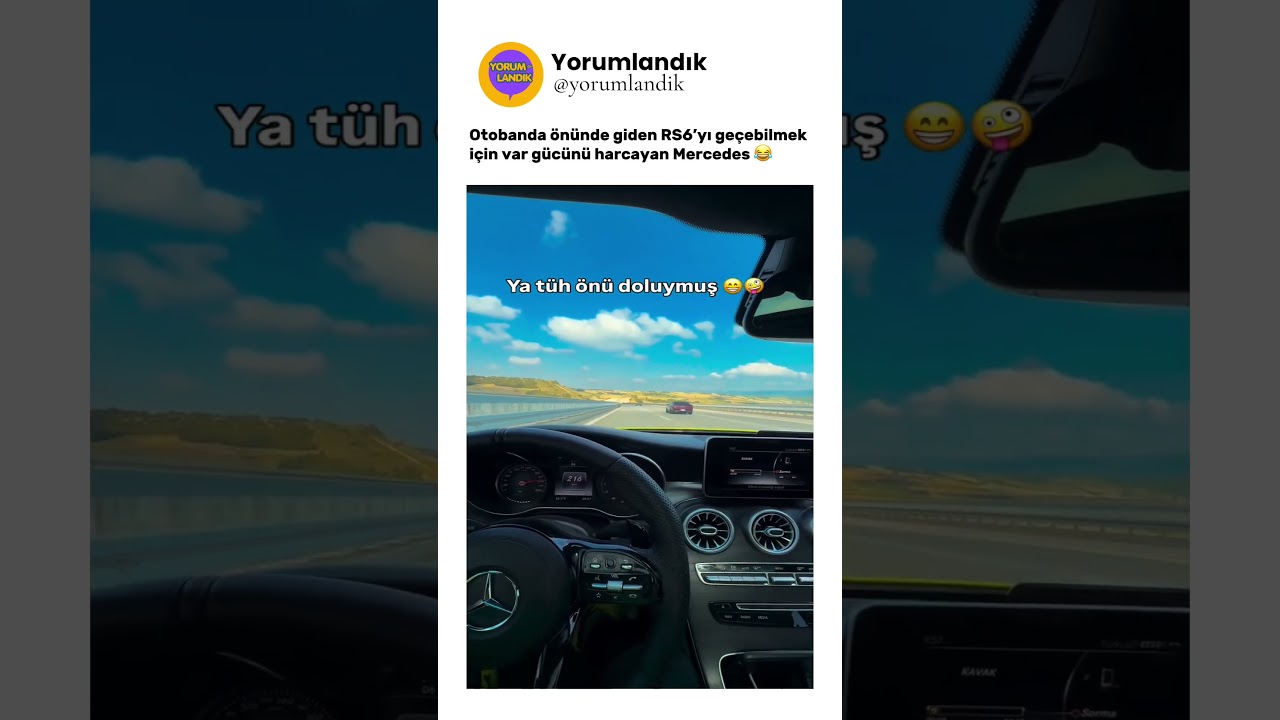 Otobanda denk gelen RS6 Vs Mercedes 😂