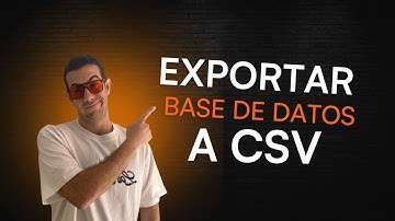 Cómo EXPORTAR BASES de DATOS de Notion a CSV