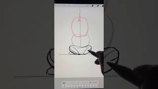 bouncing ball : ❎️ bouncing apple : ✅️ procreate animation #shorts #procreate #createanimation