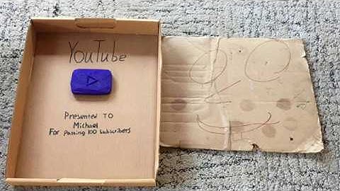 100 Subscriber Special - Cardboard Enclosed 3D Printed Play Button