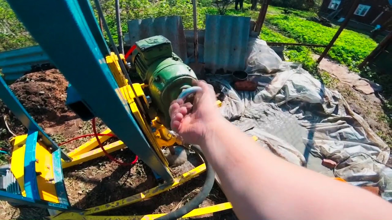 Абиссинский колодец. Труба ПНД 63 мм. Испытание МГБУ. Abyssinian well ...