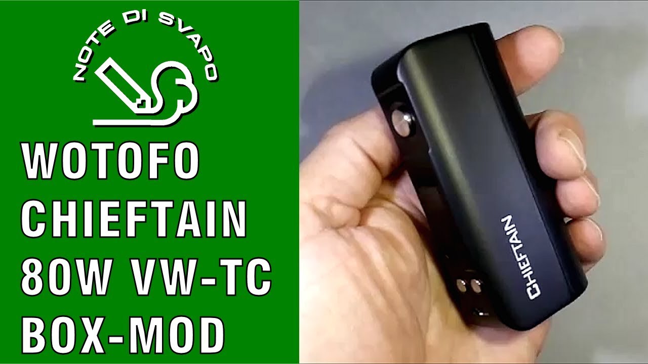 principianti sinonimo Wotofo Chieftain 80W VW TC box mod