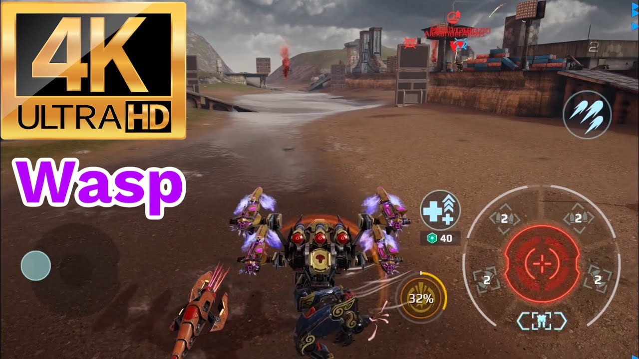 Typhon Wasp in 4K Ultra HD | War Robots Gameplay