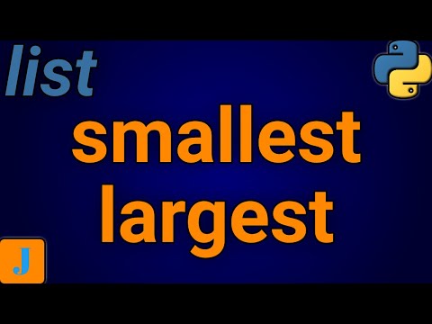 Python Program To Find The Smallest And Largest Number In A List