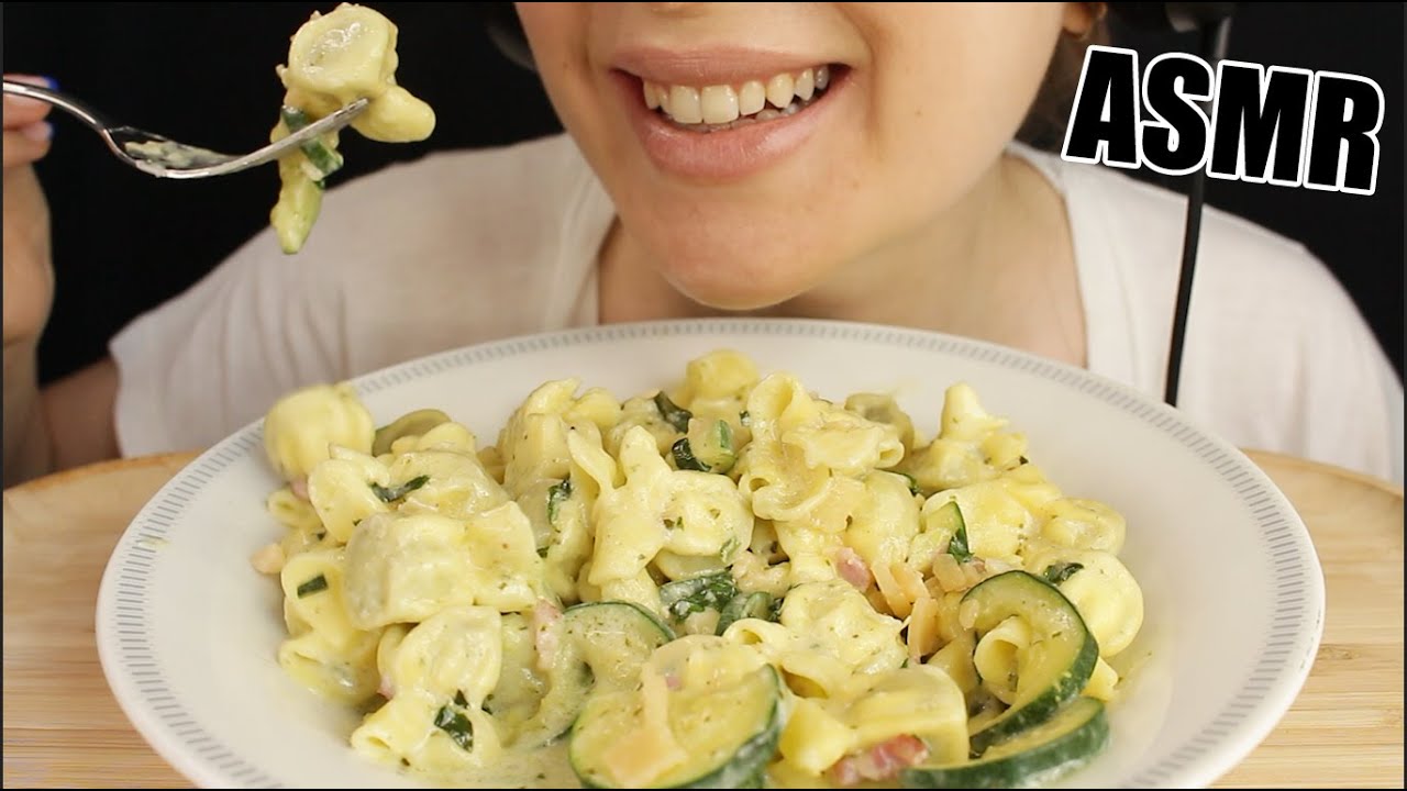 ASMR CREAMY CHEESY PASTA FIORELLI ALFREDO NOODLES MUKBANG EATING SOUNDS No Talking 먹방 | Kasmia ASMR