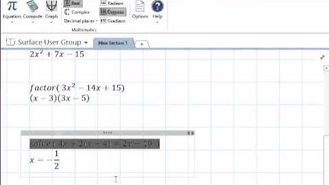 OneNote Mathematics