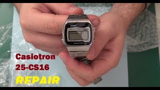 Casiotron 25CS-16 watch repair - Ep 41 - VintageDigitalWatches
