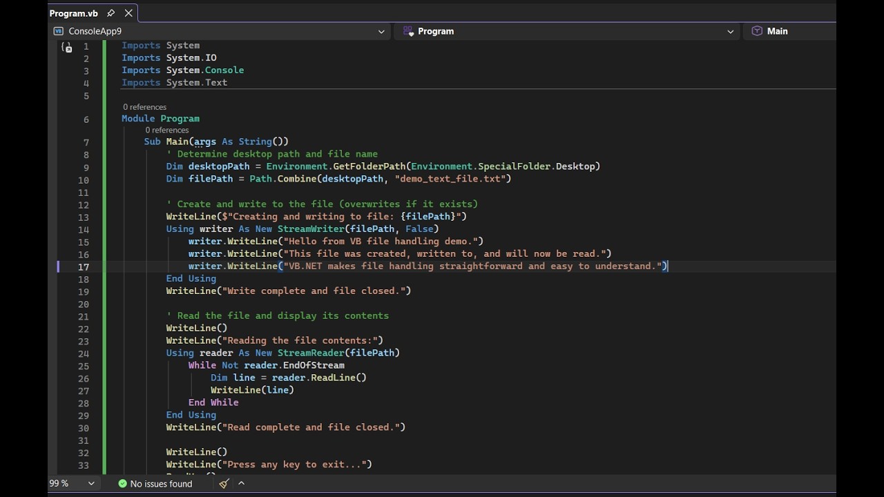file handling in visual basic - YouTube