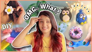 Fun DIY Clay Keychain, Earrings, Toys 😱 | Tried SUPER CLAY First Time Ever !!
