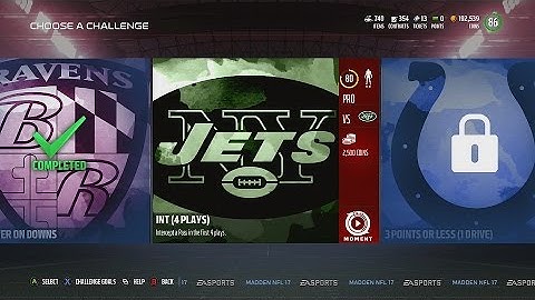 Madden NFL 17 | MUT November Gauntlet Defense Challenge #15 | Int (4 Plays)