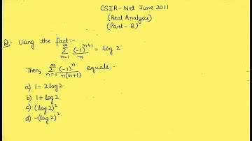 CSIR NET JUNE 2011 (PART 8) (REAL ANALYSIS)