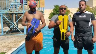 تعليم السباحة القفز بالماءو فوائد الزعانف Teaching swimming, jumping and the benefits of flippers