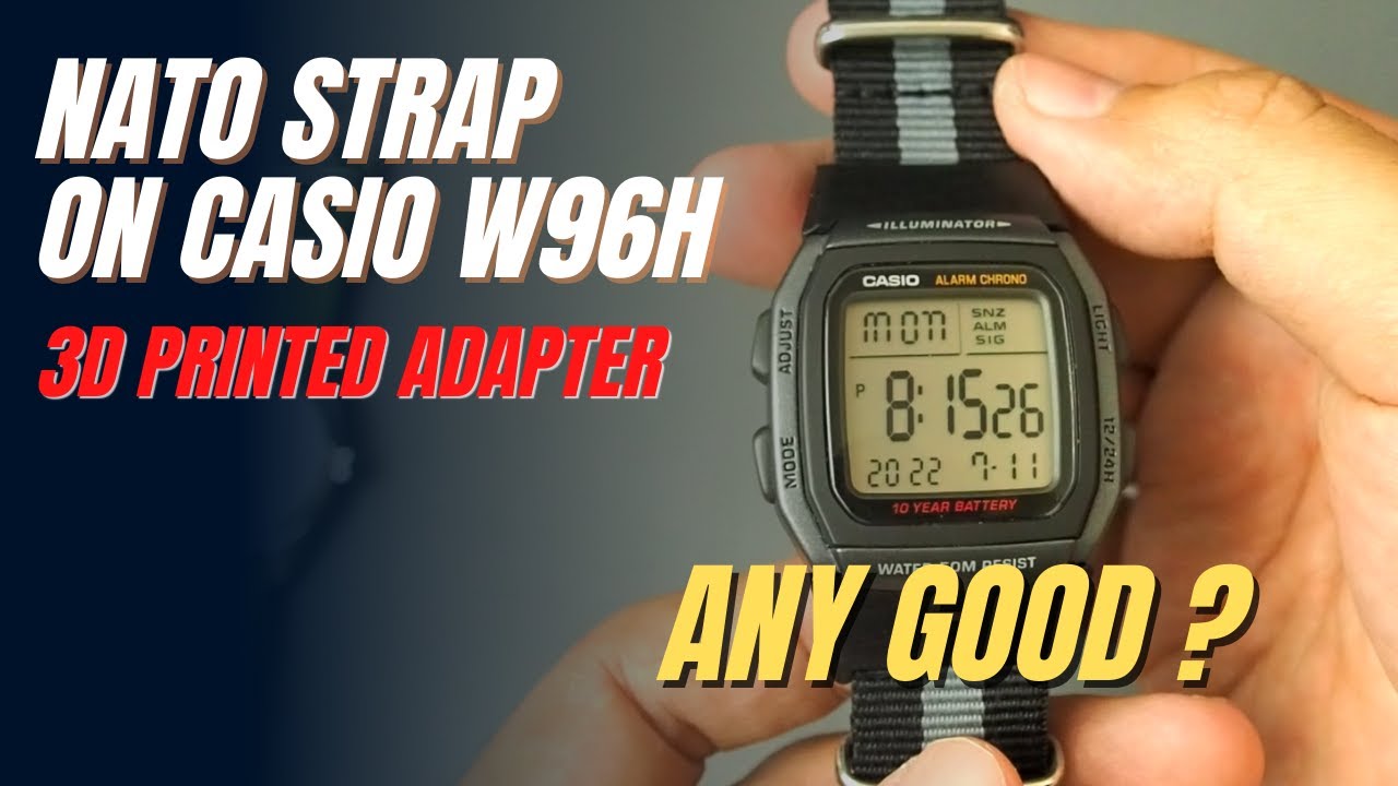 Archivo STL ADAPTADOR DE CORREA DE RELOJ PARA CASIO F91W A NATO