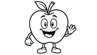 Easy apple drawing,||learn to draw an apple,simple apple drawing,apple drawing easy an step by step,