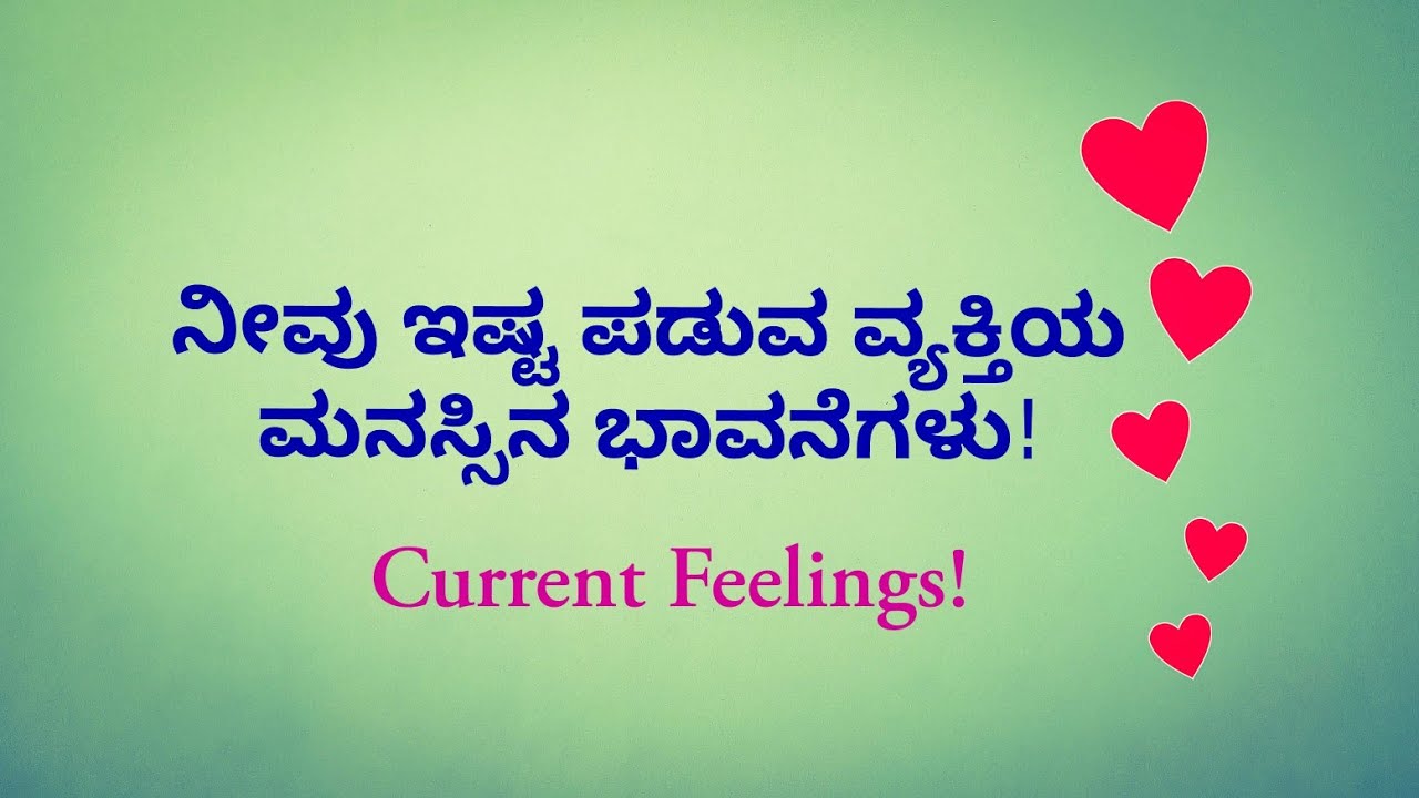 ನಿಮ್ಮ ಮನಸ್ಸಿನಲ್ಲಿರುವ ವ್ಯಕ್ತಿಯ ಭಾವನೆಗಳು!💕Current feelings of the person you like!