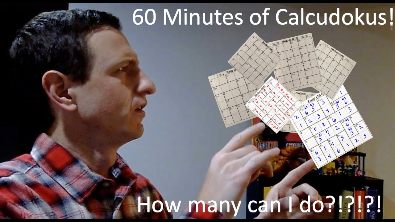 60 Minutes of KenKen/ Calcudoku puzzles! How Many Can I do