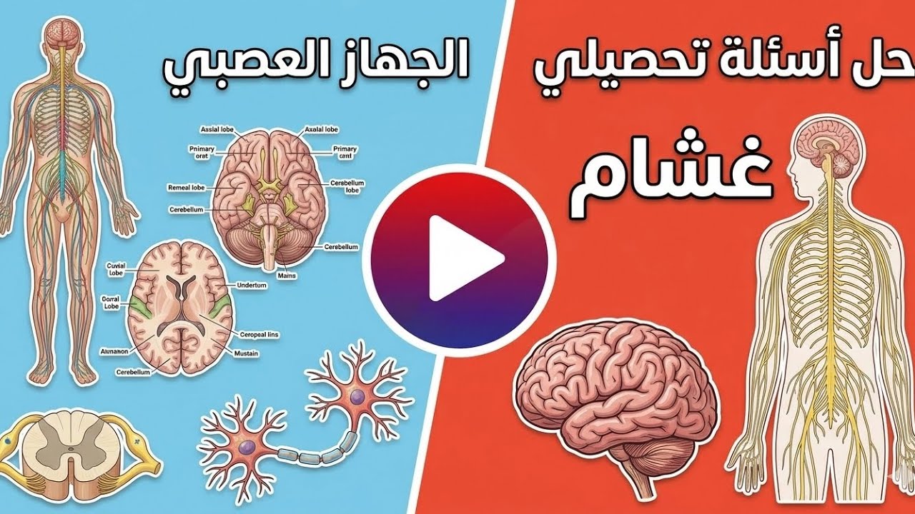 18-حل اسئله تحصيلي احياء غشام 2026 الجهاز العصبي