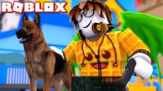 Tangkap PENJAHAT dengan bantuan ANJING PELACAK - Roblox Mad City Indonesia