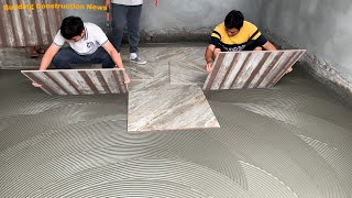 Skill In Constructing Bedroom Floors With Stone-Imitation Ceramic Tiles Effectively And Accurately