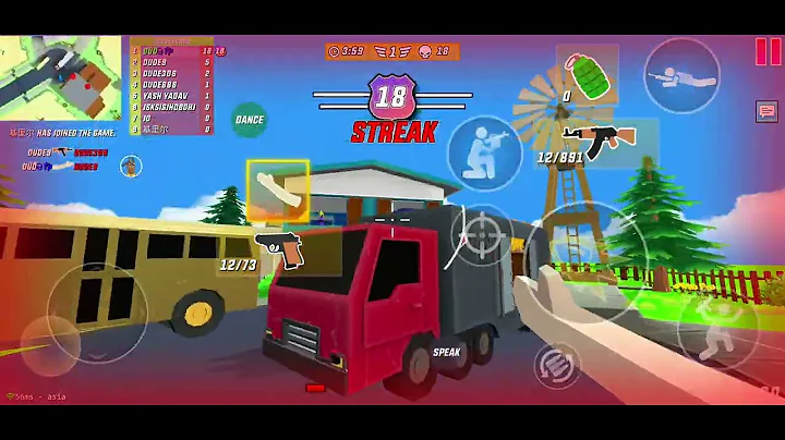 Dude theft wars multiplayer | Ak47 gameplay | noobtown /i met amaanø\ 