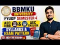 FYUGP SEMESTER 4 AEC English & AEC Hindi Syllabus & Exam Pattern | 2024 - 28 Session BBMKU