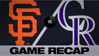 Arenado homers twice in Rox' win over Giants | Giants-Rockies Game Highlights 8\/4\/19