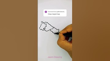 Nepal map drawing easy