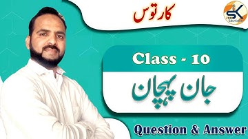Urdu Class 10 Ch-21 Kartoon کارتوس Question Answer | Jaan Pehchaan | #term_2 #urdu