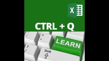 Keyboard shortcut Excel - CTRL + Q  #education #keyboardshortcuts