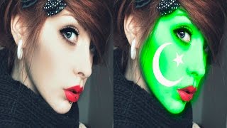 How to Paint Pakistani Flag on Face in Photoshop screenshot 5