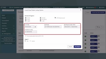 Running an Invalid Dose Patient Listing Report From a Coverage Assessment
