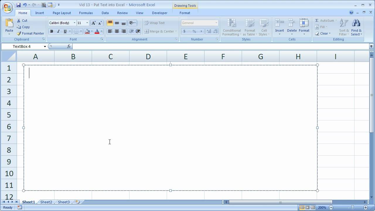 Excel Tips 25 - Text Box in Excel - Put Large Amounts of Text into Excel