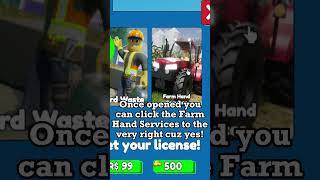 Cut The Grass RP (Roblox 26): How to buy a Farm License shorts short roblox grass robloxfunny