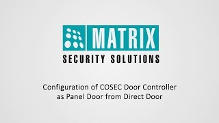 Configuration of COSEC Door Controller as Panel Door from Direct Door screenshot 1