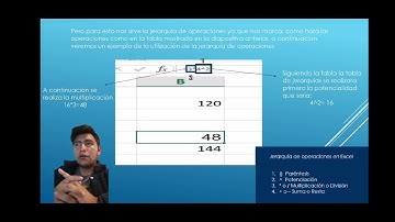 Jerarquia de operaciones en excel