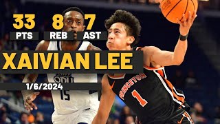 Xaivian Lee Princeton Tigers Career High 33 PTS 7 AST 8 REB vs Harvard Crimson