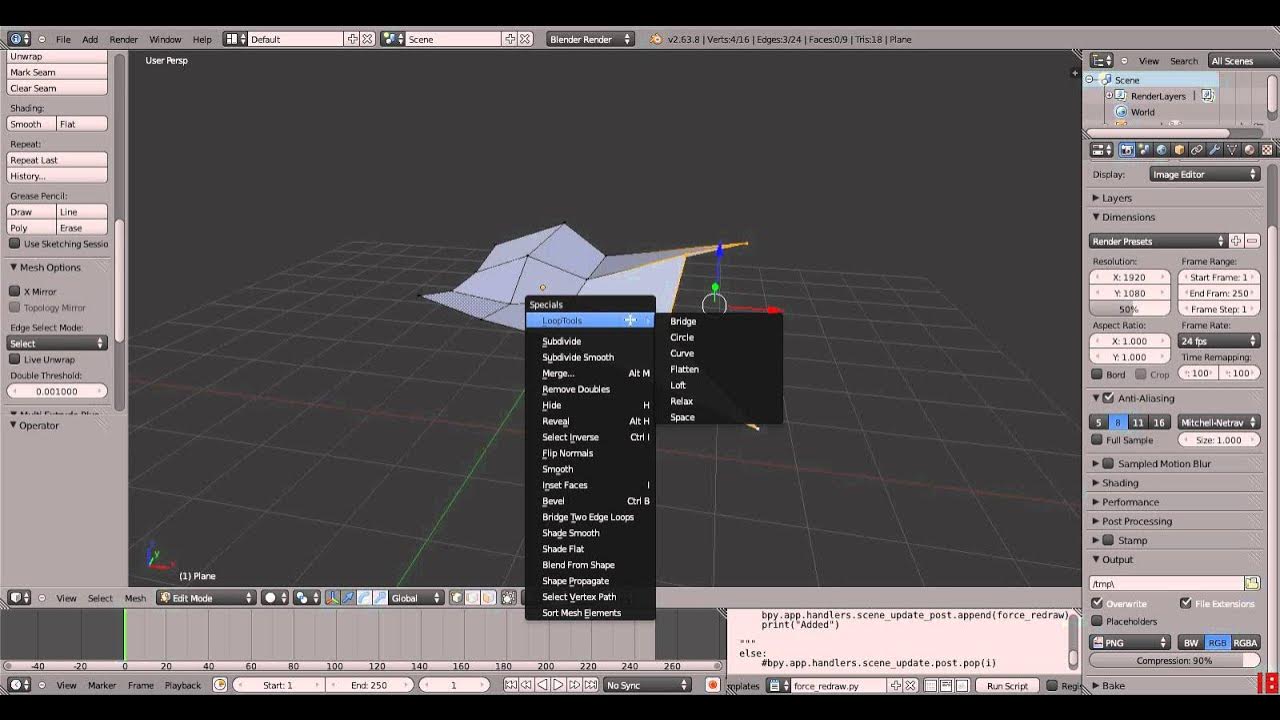 Looptools для blender. Looptools для blender