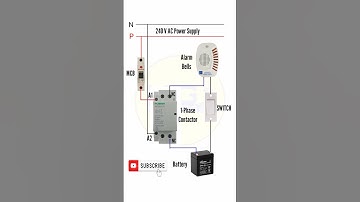 Bell Alarm Circuit To Indicate Failure Power #electricaltutorial #electricaldrawing #controlsystems