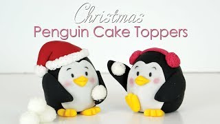 Christmas Penguin Cake Toppers Tutorial