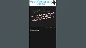 Merge Two Arrays Without Duplicates in JavaScript | Dev Ninja Moves 105 #shorts #coding