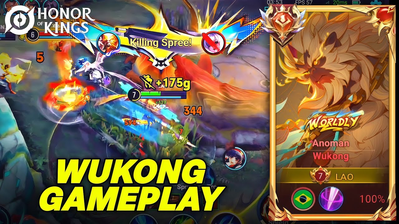 Геймплей за Вуконга в лесу — давление на противника при убийствах — Честь королей