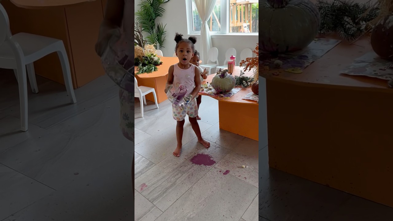 Dad catches daughters destroying the house 
