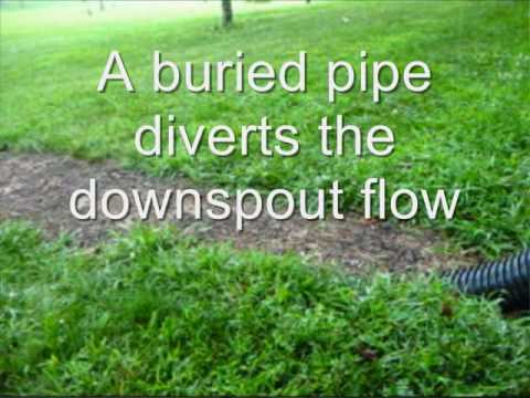 storm drain in backyard