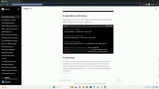two dimensional array in python numpy