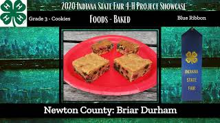 Indiana 4-H Showcase Foods, Baked Cookies 2020