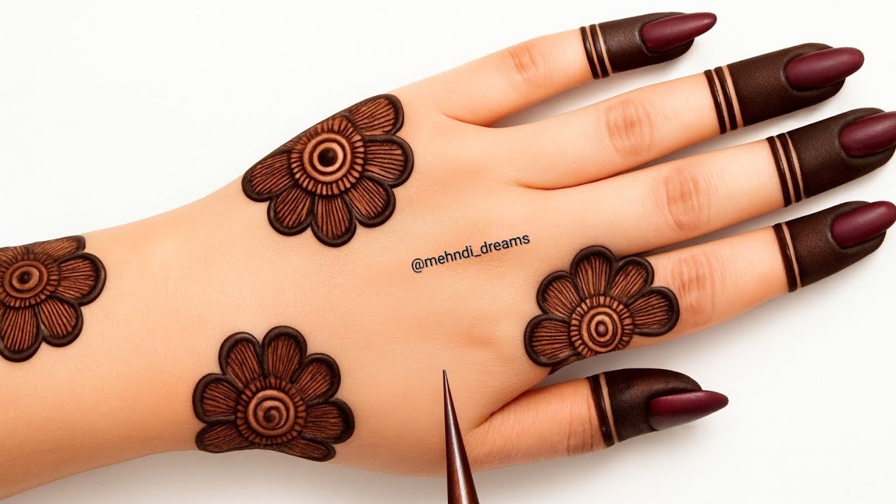 Very simple unique style mehndi design for back hand|new easy mehndi design 2026 | mehandi designs|