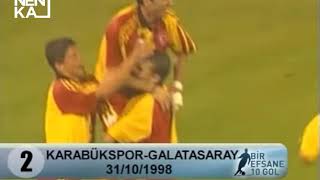 Gheorghe Hagi'nin Karabükspor'a attığı gol.
