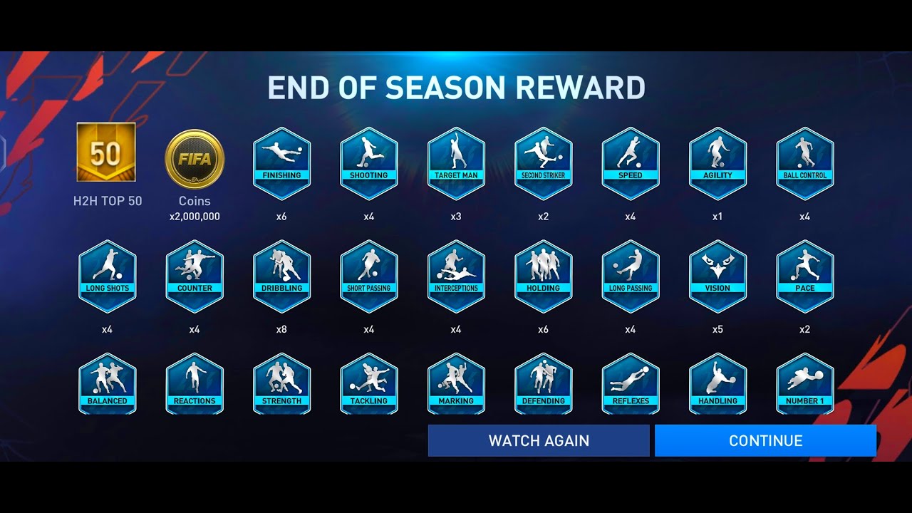 OMG TOP 50 RANK IN H2H SEASON END REWARDS FIFA MOBILE 22 fifamobile games YouTube